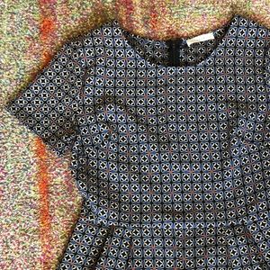 LUSH geometric print romper w pockets